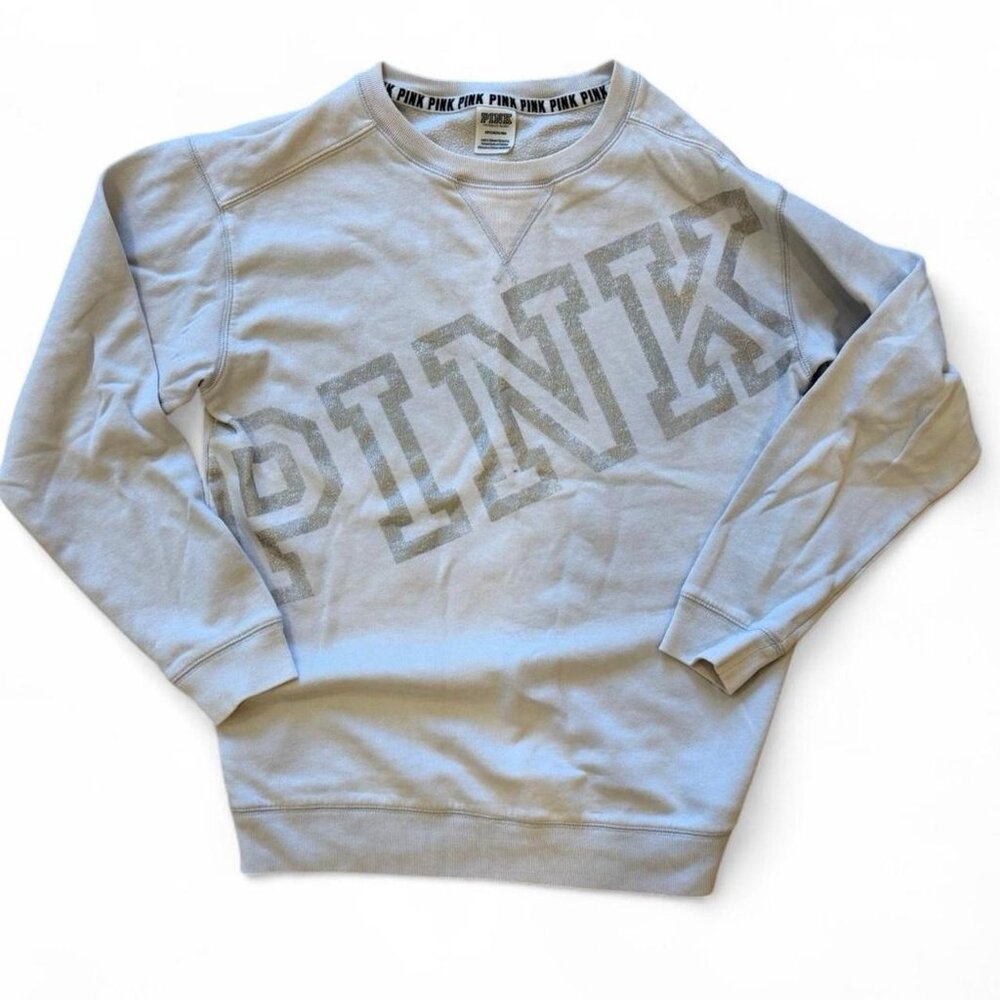 Victoria's Secret Women's Grey/Blue Sweatshirt